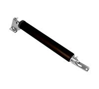 Automatic Gas Spring Door Closer 90° Position Stop Quiet Soft-Close Mechanism Adjustable Buffer Force for Home & Business (Brown)