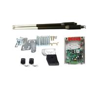 Automatic Gate Opener, AC110V/220V 24VDC 200KG Per Leaf Electric Linear Actuator Engine Motor Automatic Solar Swing Gate Opener Kits(Kit g)