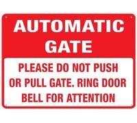 Automatic Gate Ring Door Bell For Attention Warning Tin Sign Home Kitchen Farm Garden Garage Wall Decor 12X8Inch