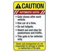Automatic Gates No Tailgating Closes After Each Vehicle Gate Warning Plate Warning Metal Sign Aluminum Signs for Outdoors Use Yard Farm Fence Home Wall Decor 8x12 inch