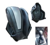 Automatic Gear Shift Boot Cover Kit for Land Rover Freelander 2 LR2 2008-2012 | Synthetic Leather Handbrake Gaiter | Black Stitching Interior Trim(A set of)