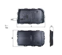 Automatic Gearbox Sump Pan fits BMW 320 1.6 2.0 2.0D 2012 on Transmission Mahle