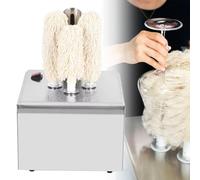 Automatic Glass Polisher with Ultra-Soft Microfiber Brushes & Warm Air Drying, Polishes and Dries Wine Glasses, Beer Mugs, Cocktail Glasses in 5-10 Seconds