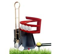 Automatic Golf Ball Dispenser & Tee-Up Machine, 25-Ball Capacity Portable Golf Launcher for Indoor & Outdoor Swing Practice Training(Red)