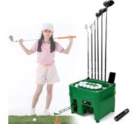 Automatic Golfs Ball Dispenser, Golfs Ball Teeing Device Training Machine, Electric Induction Automatic Ball Dispenser, with 6 Club Sockets, Holds 45 Golfs Balls