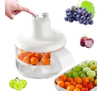 Automatic Grape Peeler Machine, 10s Fast Electric Fruit Skin Remover Machine, Blades As Thin As 1.2mm, Dual-Mode Peeling, 1300mAh Capacity, for Small Fruits, Berries Garlic White