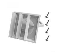 Automatic Gravity Driven Wall Vent Cap For Tumble Dryer Or Range Hood Exhaust Made From Long Lasting Pp Plastic To Seal Against Dust And Cold For Home Kitchen Bathroom Use In White 140mm(100mm)