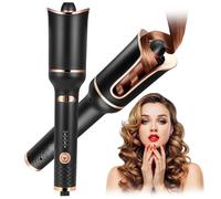Automatic Hair Curler, 360° Auto Rotating Curling Iron, 4-Speed Adjustable Temperature, Ceramic Barrel, Professional Negative Ion Curling Wand, Tangle-Free, Fast Heating Curling Tongs for Long Hair