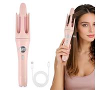 Automatic Hair Iron,Cordless Hair Curler with 4 Temp Settings,32mm Portable Wireless Travel Curling Wand with Anti-Tangle Sensor,4000mAh Rechargeable Auto Curling Tongs for Long & Short Hair
