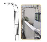 Automatic Half-Arch Support e for Climbing Plants W250xH240x40cm Black Ideal for Rose Vines Garden Trellis Easy Assembly Perfect for Outdoor Decor