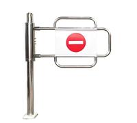 Automatic Half-Height Metal Security Gate for Pedestrian Access One-Way Swing Door Manual Opening Outdoor Entrance Barrier (50x100cm)