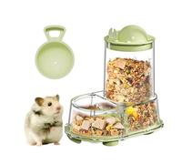 Automatic Hamster Feeder Food Dish Bowl Dispenser for Syrian Dwarf Hamsters, Gerbils, Mouse, Guinea Pig, Hedgehog (Green)