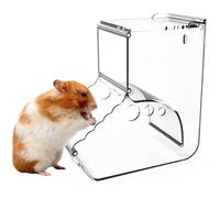 Automatic Hamster Feeder, Transparent Hamster Feeder Food Dispenser for Small Pets Such as Hamsters, Hedgehogs, Squirrels, Guinea Pigs, Birds