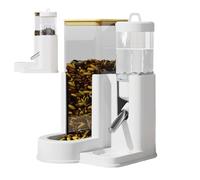 Automatic Hamster Feeder - Water Dispenser Feeding Bowl Small Animals Ball Bottle Guinea Pig Tilt-Proof Table PP Polystyrene 10.5 x 11 x 15 cm Accessories Supply