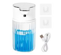 Automatic Hand Soap, 350ml Wall Mounted Electric Hand Dispenser,Touchless Lliquid Soap Machine,Rechargeable Foam Soap Dispenser,4 Adjustable 60-Day Battery Life for Toilets,Hotels,Bathrooms(White)