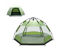 automatic hexagonal tent, outdoor holiday barbecue, rainstorm-proof thickened camping tent, 3-4 people