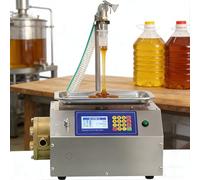 Automatic Honey Filling Machine, Stainless Steel Visco Liquid Filler with Memory Function & Adjustable Height 0-40cm for Syrup, Edible Oil, Paste, Tomato Sauce