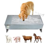 Automatic Horse Drinker, Stainless Steel Livestock Drinker with Hangings, Float Valve, Float Drinking Basin, Drinker for Cattle, Sheep, Dogs and Horses, 7.5 Litres