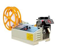 Automatic Hot and Cold Tape Cutter, 440W Webbing Cutting Machine, 95Mm Belt Cutting Dispenser, The Maximum Temperature Can Reach 350°C, for Plastic Nylon Zipper Elastic Belt