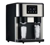Automatic Ice Cube Maker 1.8L, Countertop Ice Machine, LCD Touch Panel, Makes 16 Ice Cubes in 9 Mins, 15 KG in 24 H, Crushed Ice/Cold Water Dispenser for Home, Office, Bar