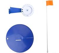 Automatic Ice Fishing Rod with Floating Circular Base and Highly Visible Flag Signal for Hands Operation on Ice (2#orange)