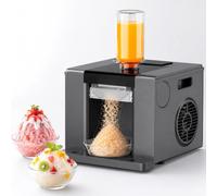 Automatic Ice Shaver Machine, 350W Self-Cleaning Snow Cone Maker with 750ml Bottle, Perfect for Cafes, Dessert Shops, and Food Trucks - Black