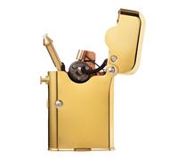 Automatic Ignition Telescopic Pipe Lighter, Swiss Classic Copper Kerosene Soft-Flame, Cigar, Refillable, Luxury Collectible, Gift Box, Father’s Day Birthday Present, Thorens Teleflam Gen7 Single Claw