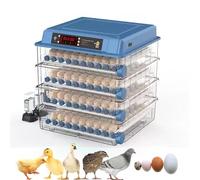 Automatic Incubator for Hatching Eggs, Holds 6-256 Eggs, Egg Turner, Humidity Control, 360° View, Built-in Egg Candler for Chicken, Duck, Quail, Goose, Pigeon