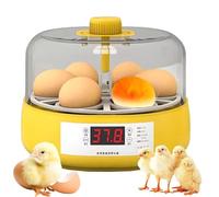 Automatic Incubator with Humidity Control, Incubators for Hatching Eggs, Automatic Turning, Led Lighting Egg Incubator, Can Accommodate 6 Eggs, Chick Brooder, Chicken, Duck, Quail, Bird