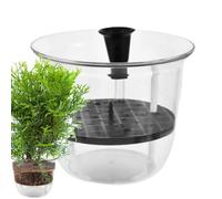 Automatic Indoor Planter - 20cm Self-Watering Pot, Transparent Water Gauge, Easy Plant Care | Gardening Supplies for Hydroponics Strawberry Tomato Herb Cultivation Home Office Greenery Setup
