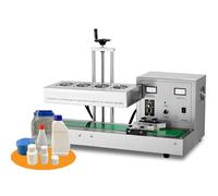 Automatic Induction Sealing Machine for Bottles and Jars, Continuous Electromagnetic Foil Sealer, 2200W Heat Sealer for Secure Packaging