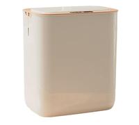 Automatic Induction Trash Can with Soft-Close Lid, Hands-Free Operation, Light Yellow, Durable, Easy to Install & Use - Perfect for Home nization