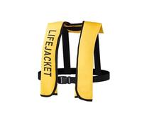 Automatic Inflatable Float Jacket with Blet and Whistle, Low Profile Float Jacket for Fishing Boating Kayaking, Adult Size 16+ 80lbs+(E,Manual Inflating)