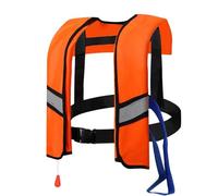 Automatic Inflatable Life Jacket Water Gear For Emergency Designed With Maximum Buoyancy And Performance Ideal For Boating Swimming Rafting Sailing Adventures (Orange, 50X30CM)