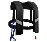 Automatic Inflatable Life Vest for Adults, Auto and Manual Inflation, Reflective Strips, Polyester PFD Low Profile Life Vest for Boating, Fishing, Kayaking