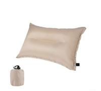 Automatic Inflatable Pillow Portable Self-Filling Travel Cushion for Camping Hiking Office Nap, Quick Expansion Neck Support with PUC Fabric, Compact(Beige)