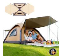 Automatic Inflatable tent Tent 3 People with Pump, Pop up tent for Camping with 2-3 Min Set Up, Waterproof tent with Mosquito Screen Window, Portable Air Tent for Traveling (Grey, 2-4 People)