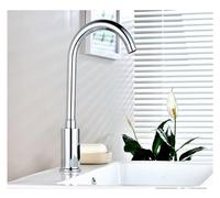 Automatic Inflated Sensor Basin Faucet Chrome Deck Mounted Water Mixer Tap Kitchen Sink Faucets,Kitchen Sink Faucet