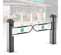 Automatic Infrared Radar Swing Gate, Adjustable Sensitivity with 3-Color Status Lights and Voice Prompt