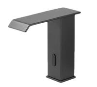 Automatic Infrared Sensor Faucet Black Brass Mixer T for Bathroom Sink Waterfall Design Touchless Water Control Eco-Friendly High Efficiency Modern Bathroom Fixture