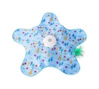 ＡＷＨＡＯ Automatic Interactive Cat Toy And Feather Activity Game with Sleep Timer, Suitable for Enriching The Environment, Blue