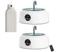 Automatic Ironing Machine, Portable Clothes Dryer, Steamer & Dryer, Vertical Steam, for Home, Travel, Apartment(White*2)