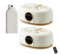 Automatic Ironing Machine, Portable Clothes Dryer, Steamer & Dryer, Vertical Steam, for Home, Travel, Apartment(Beige*2)