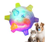 Automatic Jumping Ball Toy - Flashing Bright Pet Ball, Vibrant Electronic Play Ball | Self-Moving Light Toy for Dogs Cats Toddlers, Indoor Outdoor Interactive Train