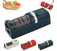 Automatic Kitchen Knife Sharpener, 2026 Upgraded Electric Knife Sharpener, Professional 3-Stage Diamond Abrasive Wheels, for Kitchen for Razor Sharp Blades, Chef Knives (Green)