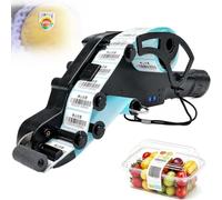 Automatic Label Dispenser Machine, For Flat And Curved Surfaces, 3S Setup | Handheld Label Applicator Gun With 2 X 12V 3500mAh Batteries, 16H Runtime, 15-80 mm (0.59-3.15 in) Width(80mm)