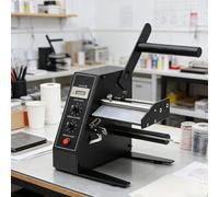 Automatic Label Dispenser with Adjustable Speed 1-8m/min, 0-999999 Auto Counting, 4-140mm Width, Label Stripping Machine for Warehouses, Logistics, Factories
