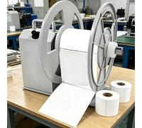 Automatic Label Rewinder Machine, 120mm Width, 230mm Diameter, Forward and Reverse Rewinding, Ideal for Logistics and Electronics Use