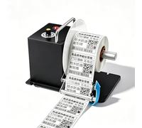 Automatic Label Rewinder Machine, 160mm Rewind Diameter, One-way Rollback, Speed 1-10"/s, Width 20-110mm, For Clothing Tags, Bar Code, Self Adhesive Stickers