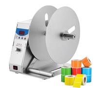 Automatic Label Rewinder Machine, Adjustable Speed 12-50 RPM, Two-Way Rewinding, Synchronizes with Printers for Efficient Label Handling in Logistics and Washing Labels
